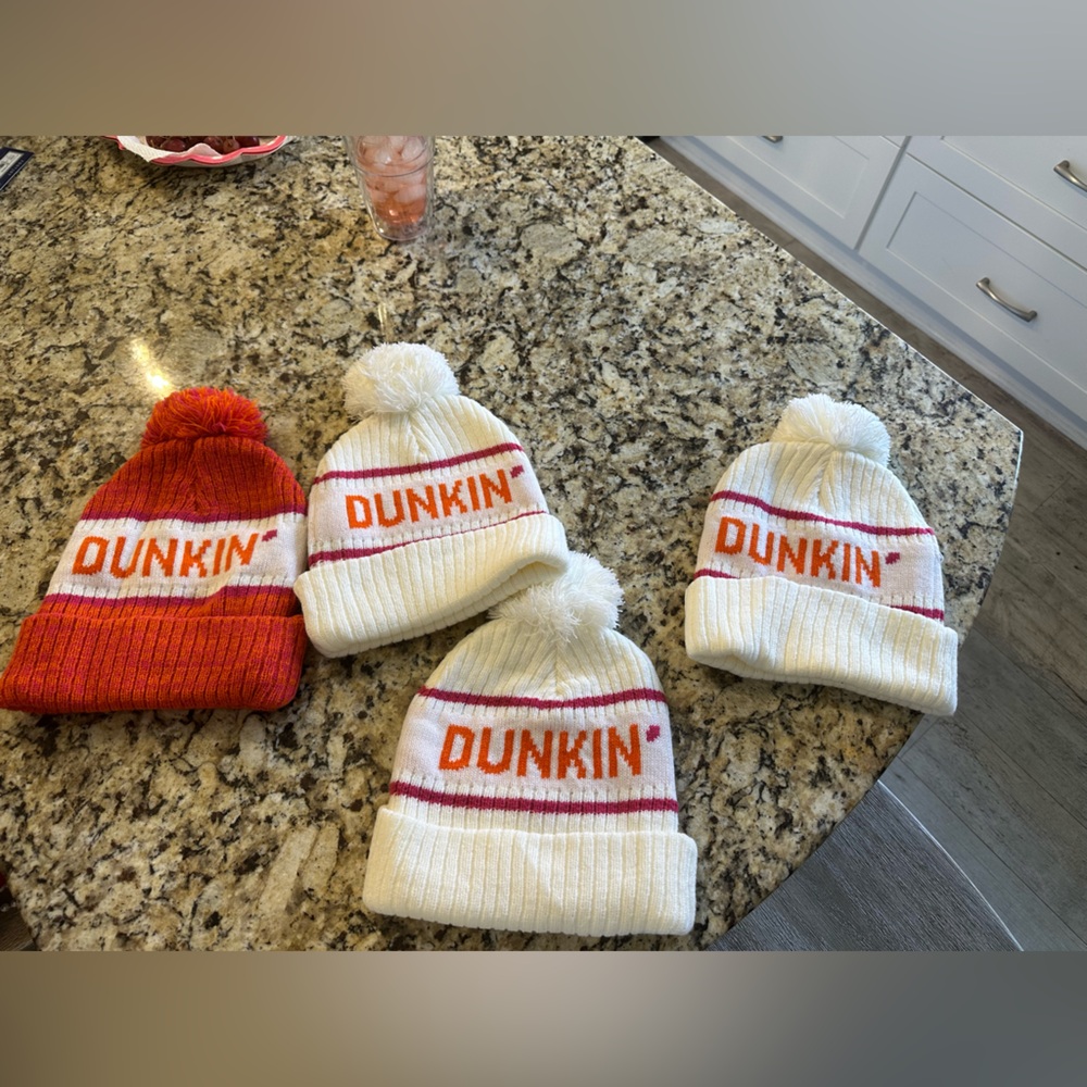 Dunkin' Women's or Men’s Pom-Pom Winter Hat  Set